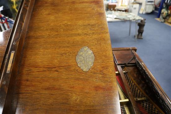 A late 19th century Bluthner rosewood grand piano, W.4ft 6in. D.8ft H.3ft 2in.